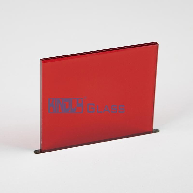 Clear + Bright Red PVB Laminated Glass